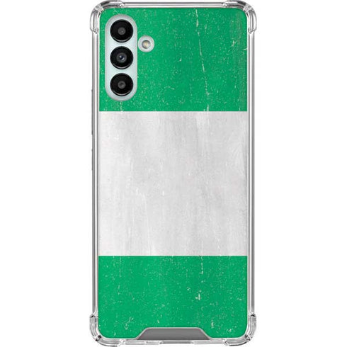 Nigeria Flag Distressed Galaxy A13 5G Clear Case